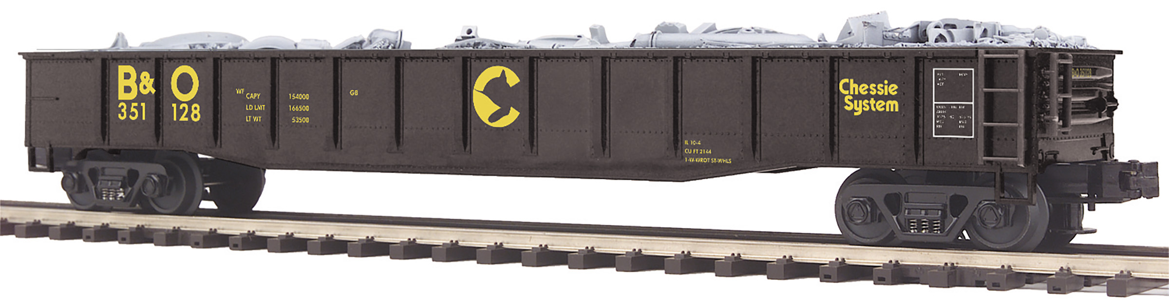 Baltimore & Ohio gondola car with junk load