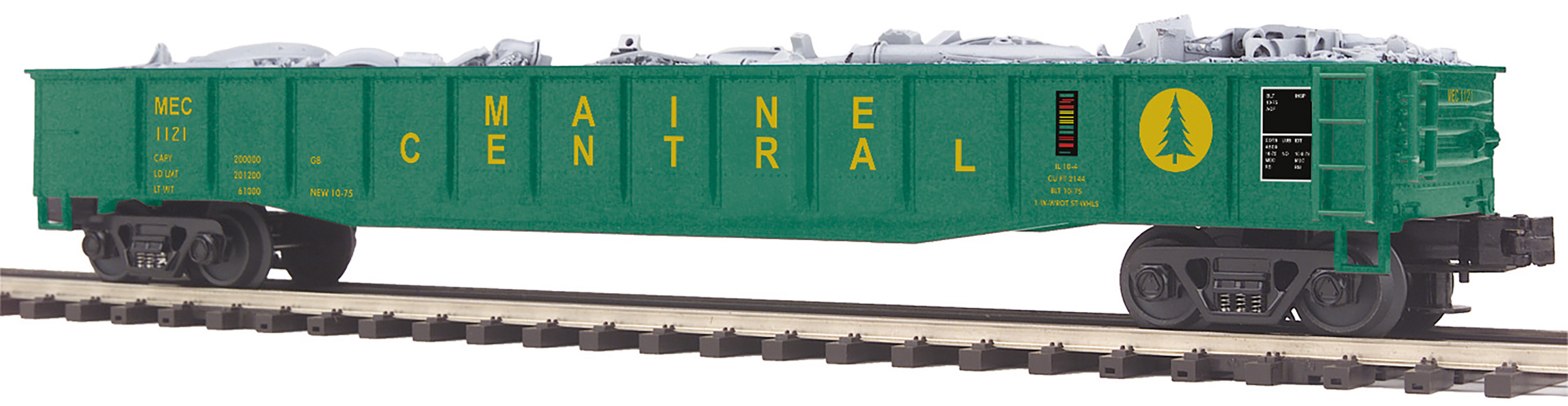 Maine Central gondola car with junk load