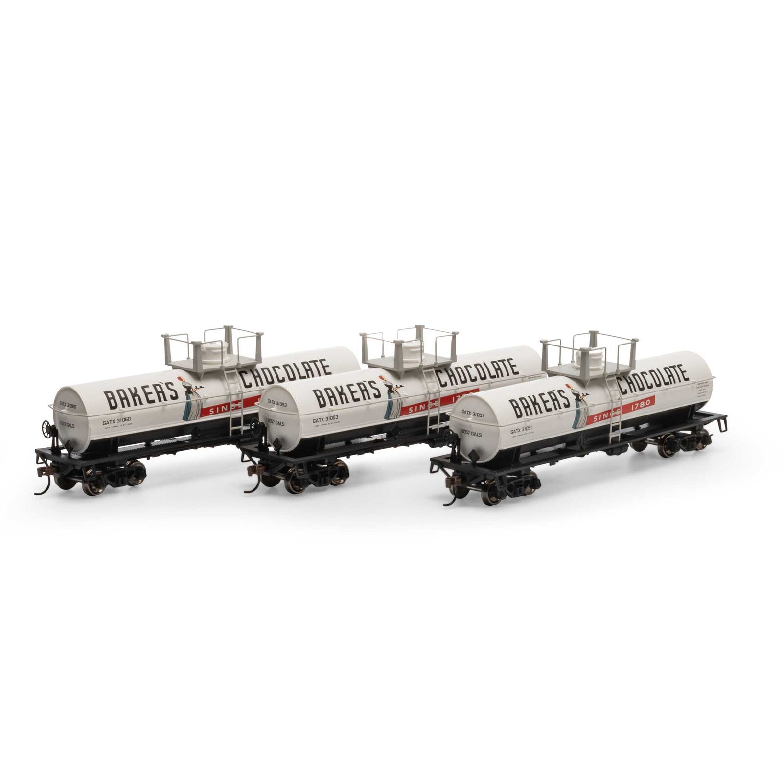 Baker's Chocolate chemical tank car 3-pack