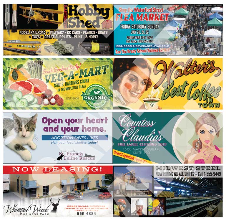 Wall-Mounted Billboard 3-Pack