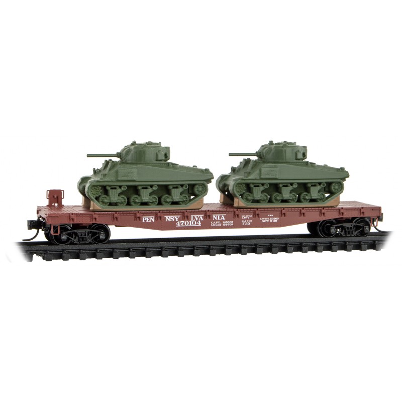 Pennsylvania Railroad With Sherman Tanks 3-Pack With Jewel Cases