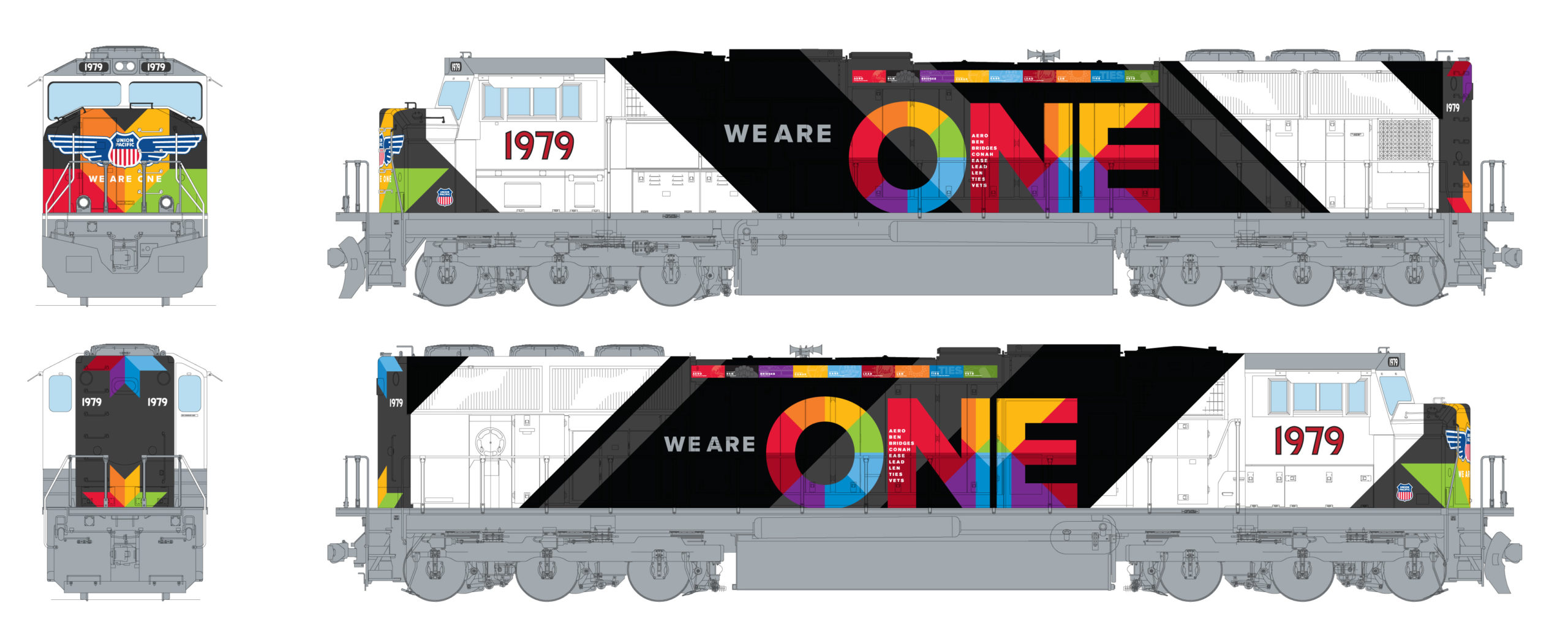 Union Pacific "We Are One" SD70M Flat Radiator #1979