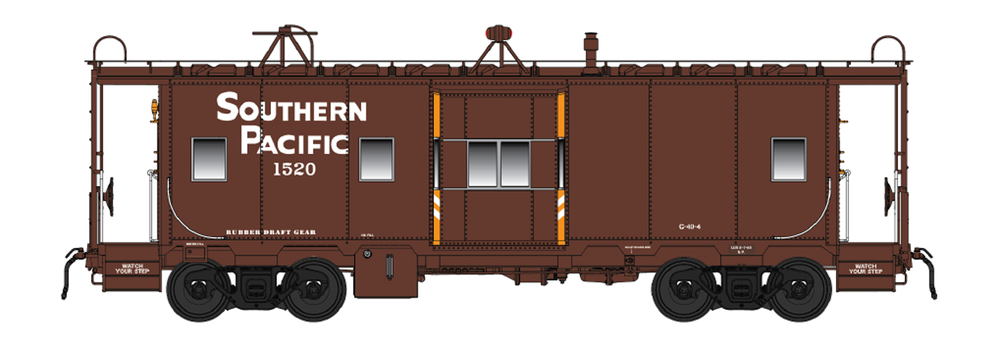 Southern Pacific 1500 Series Brown Bay Side Repaint Caboose #1584