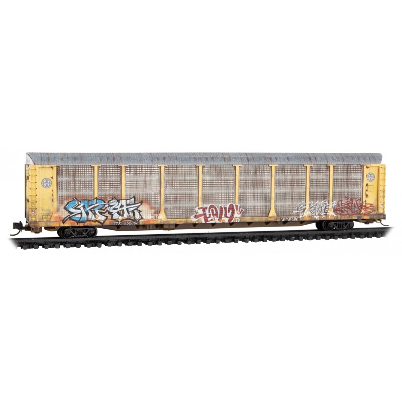 Burlington Northern Santa Fe Weathered 89' Tri-Level Autorack #852068