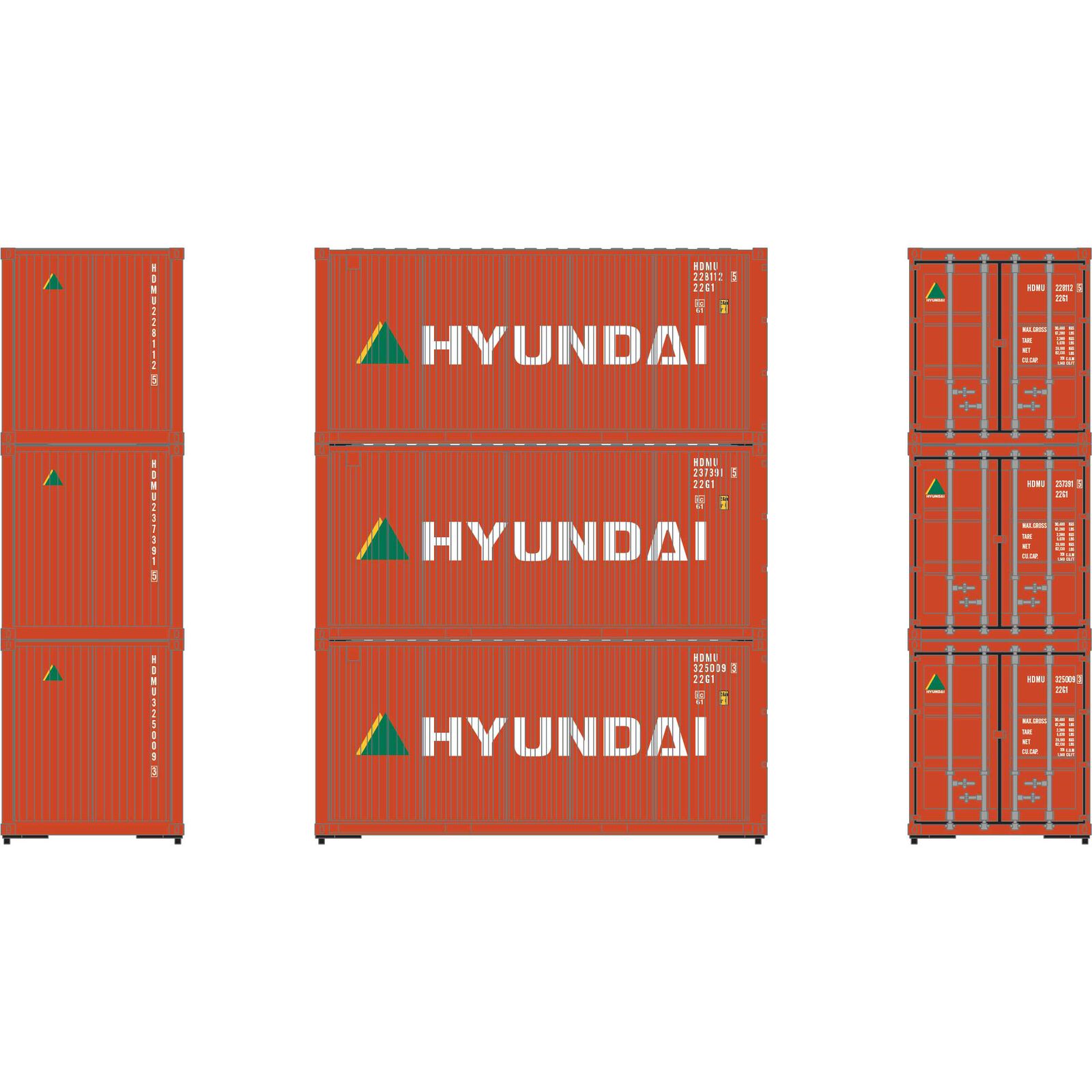 Hyundai 20' corrugated container 3-pack #1