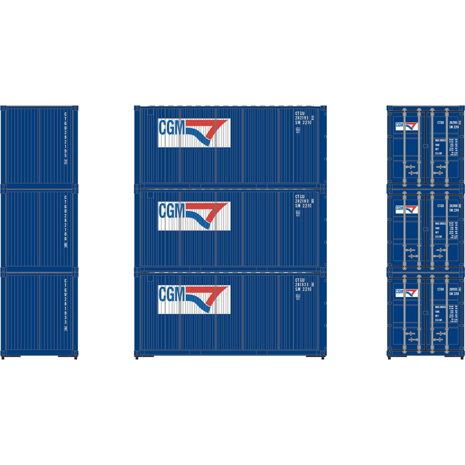 CGM 20' corrugated container 3-pack #2