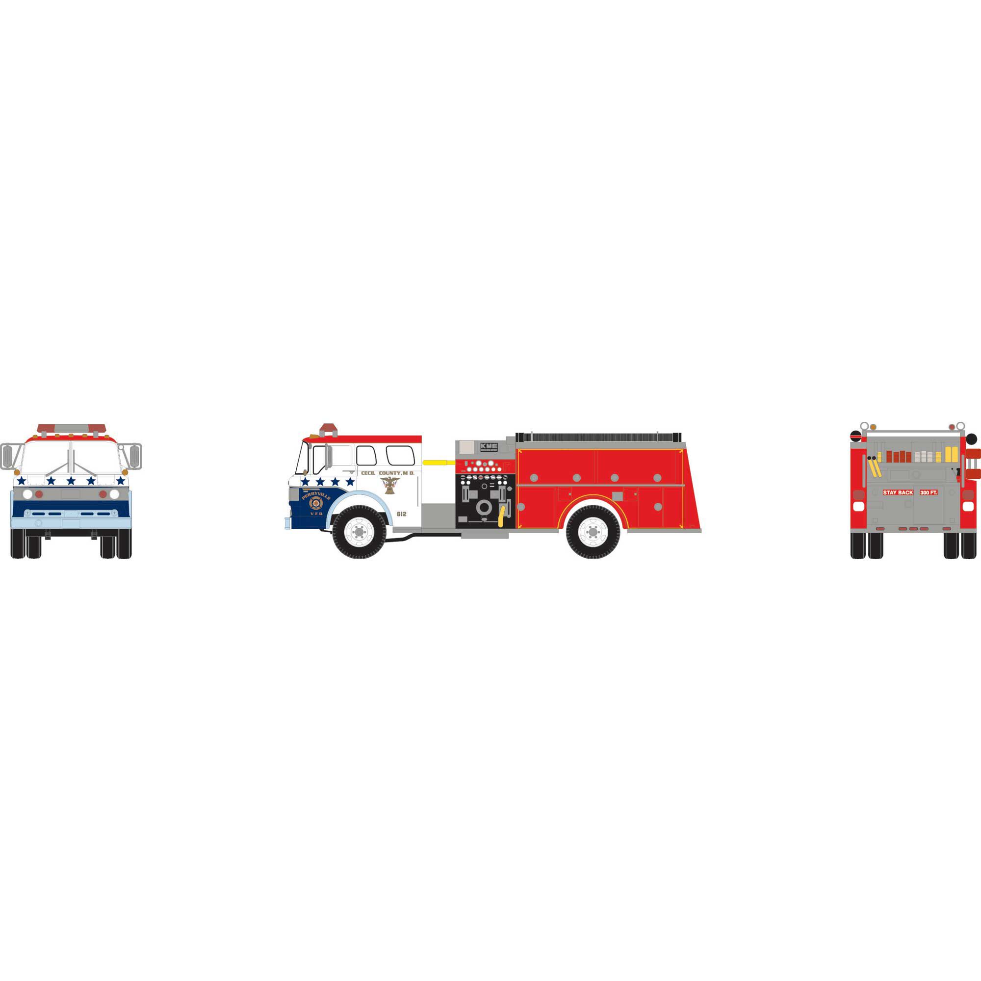 Perryville Bicentennial Ford C fire truck engine #612