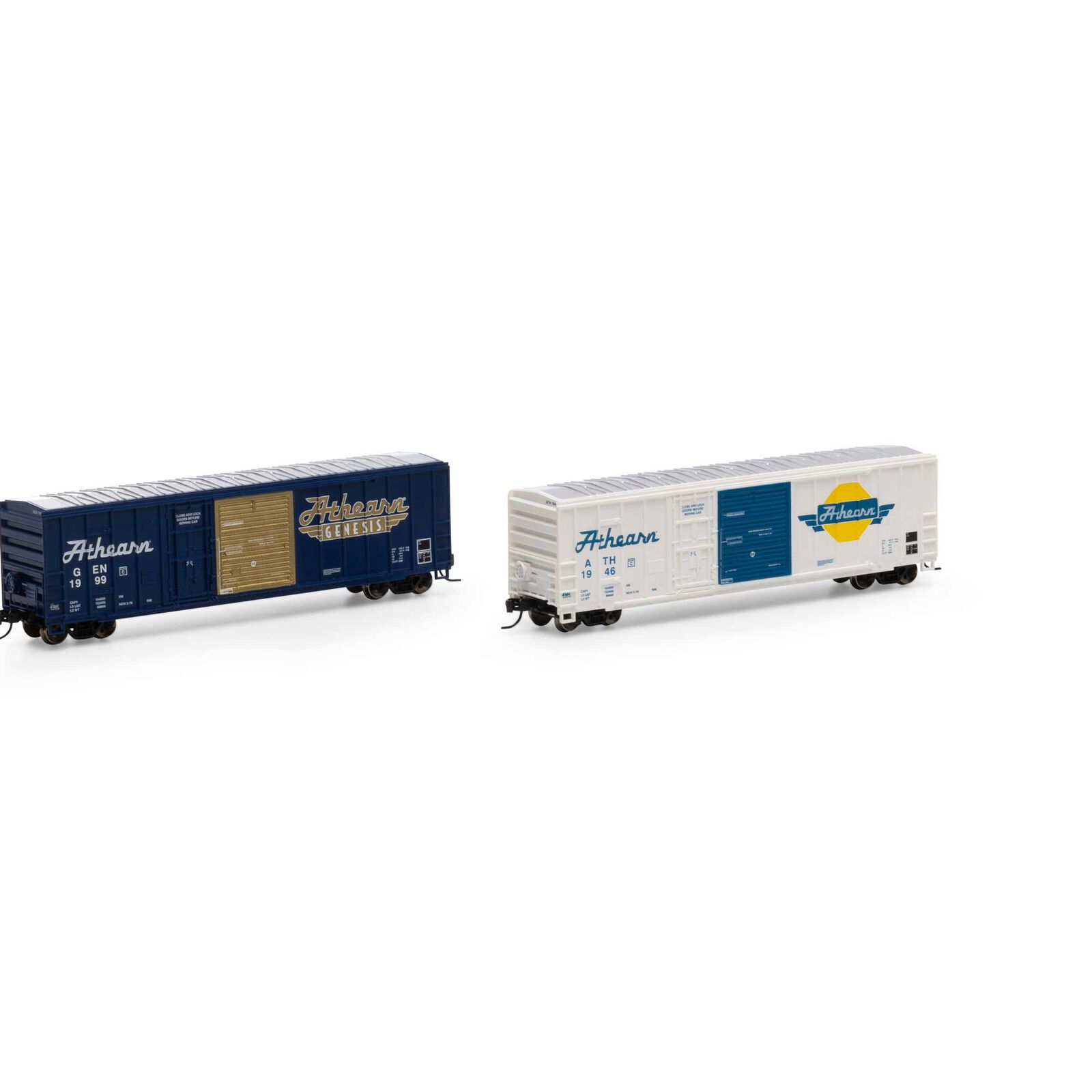 Athearn 50' FMC exterior post combo door boxcar 2-pack