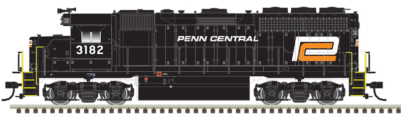 Penn Central (red C) GP40 #3182 with LokSound