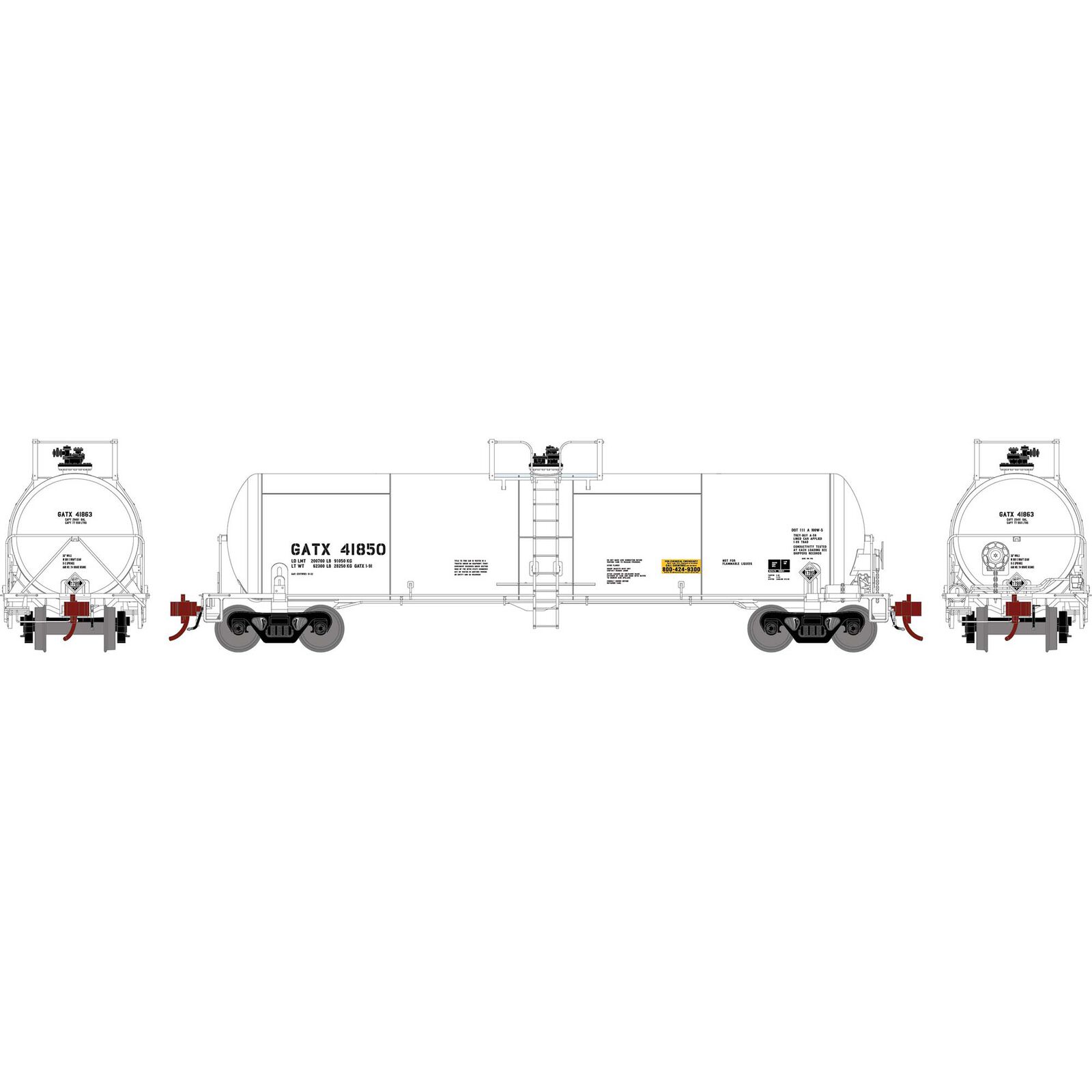GATX (White) GATC 20K Tank Car #41850