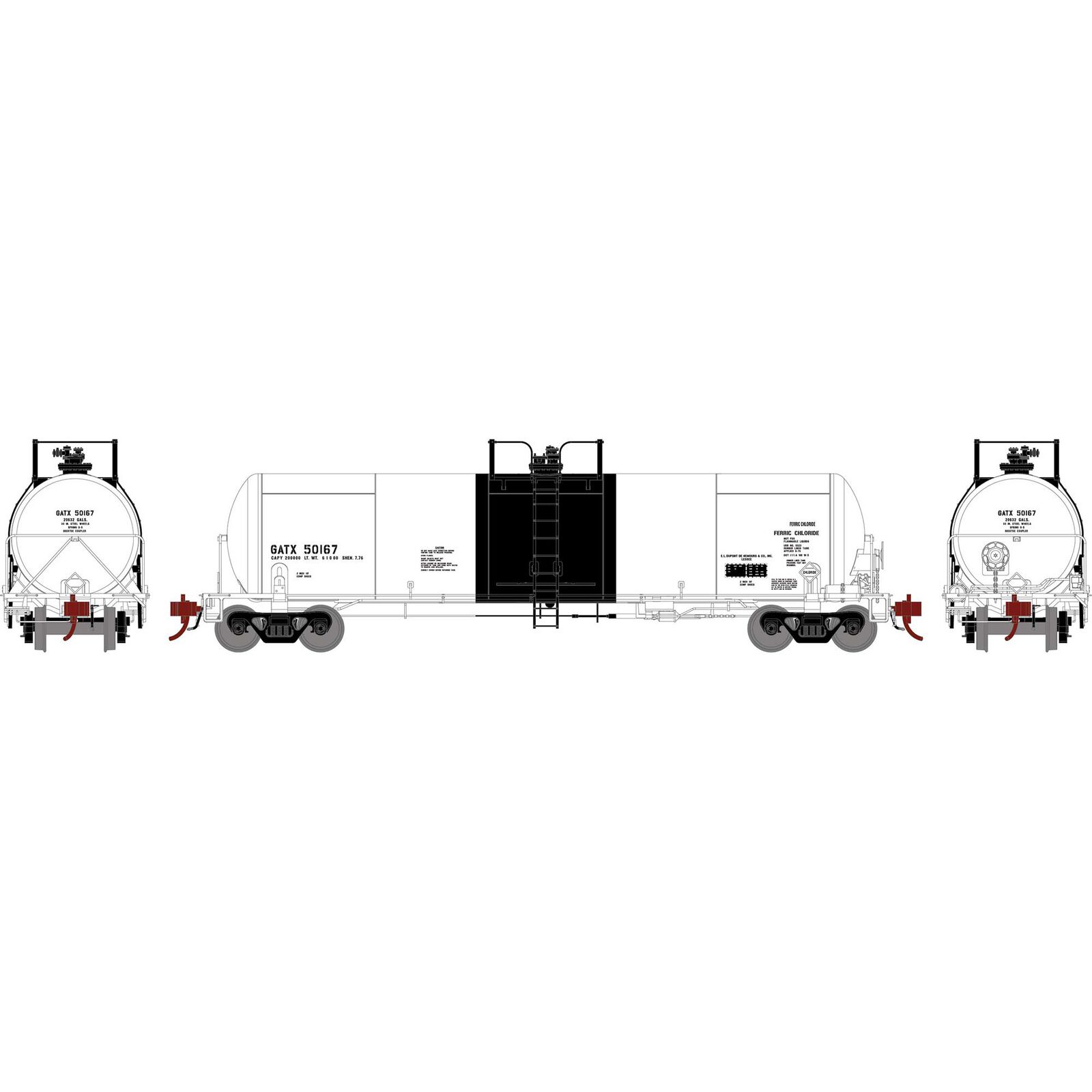 GATX (White With Black Band) GATC 20K Tank Car #50167