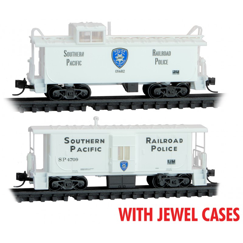 Southern Pacific Police Caboose 2-Pack With Jewel Cases