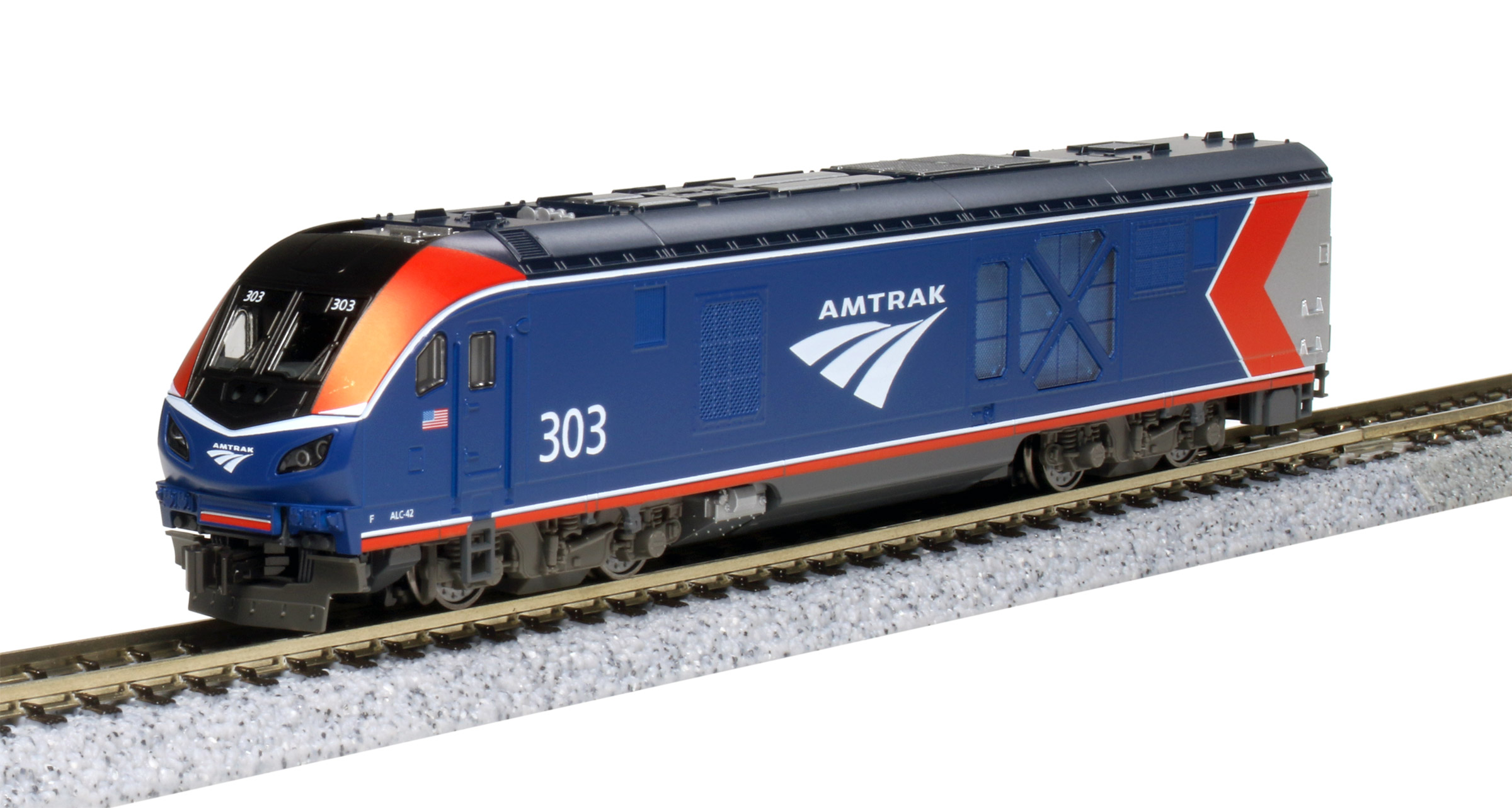 Amtrak phase VI ALC-42 Charger #303 with DCC