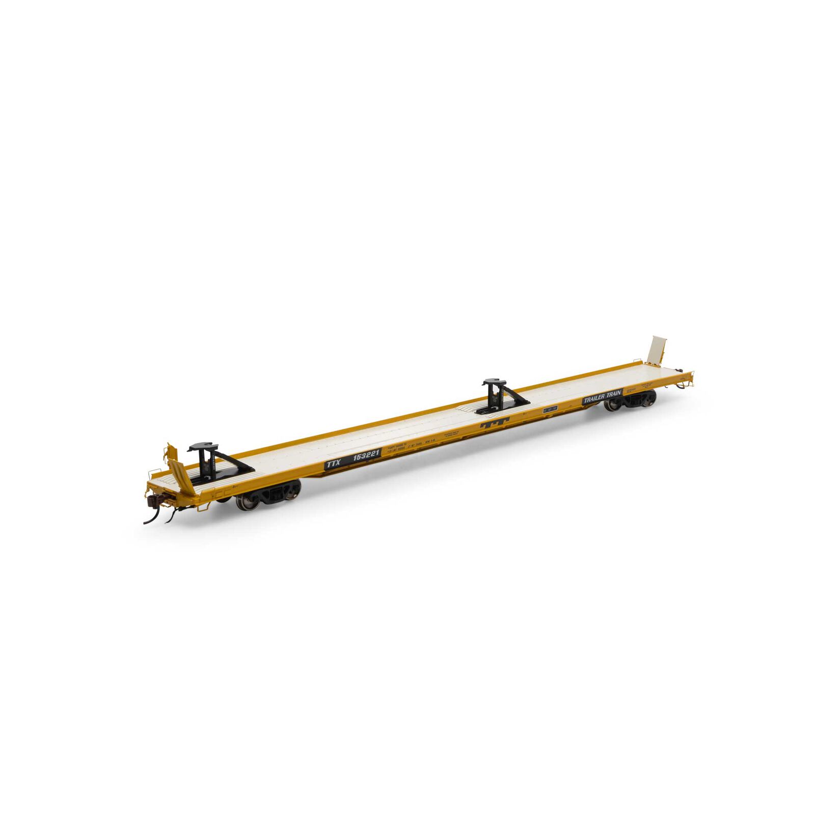 Trailer Train yellow 89' F89F TOFC flatcar #153221