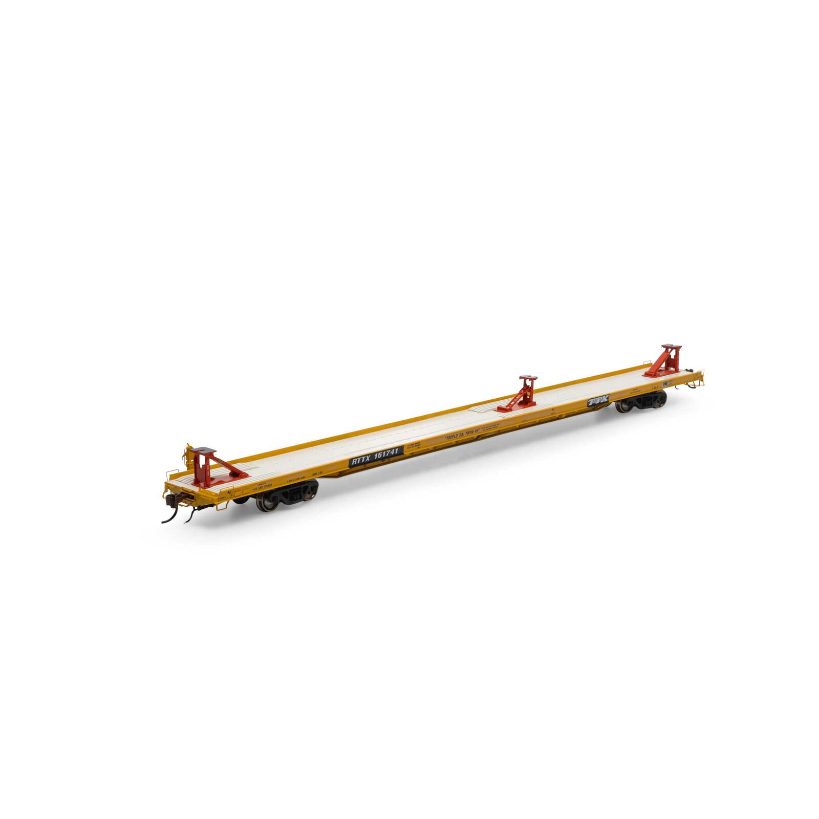 Trailer Train yellow 89' F89F TOFC flatcar #151741