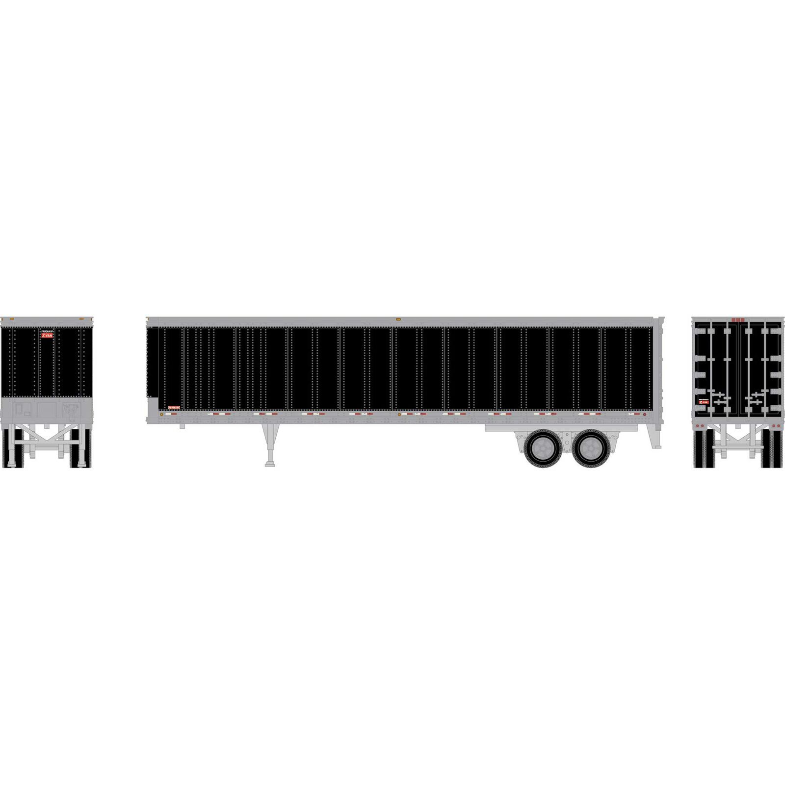black 45' smooth side trailer