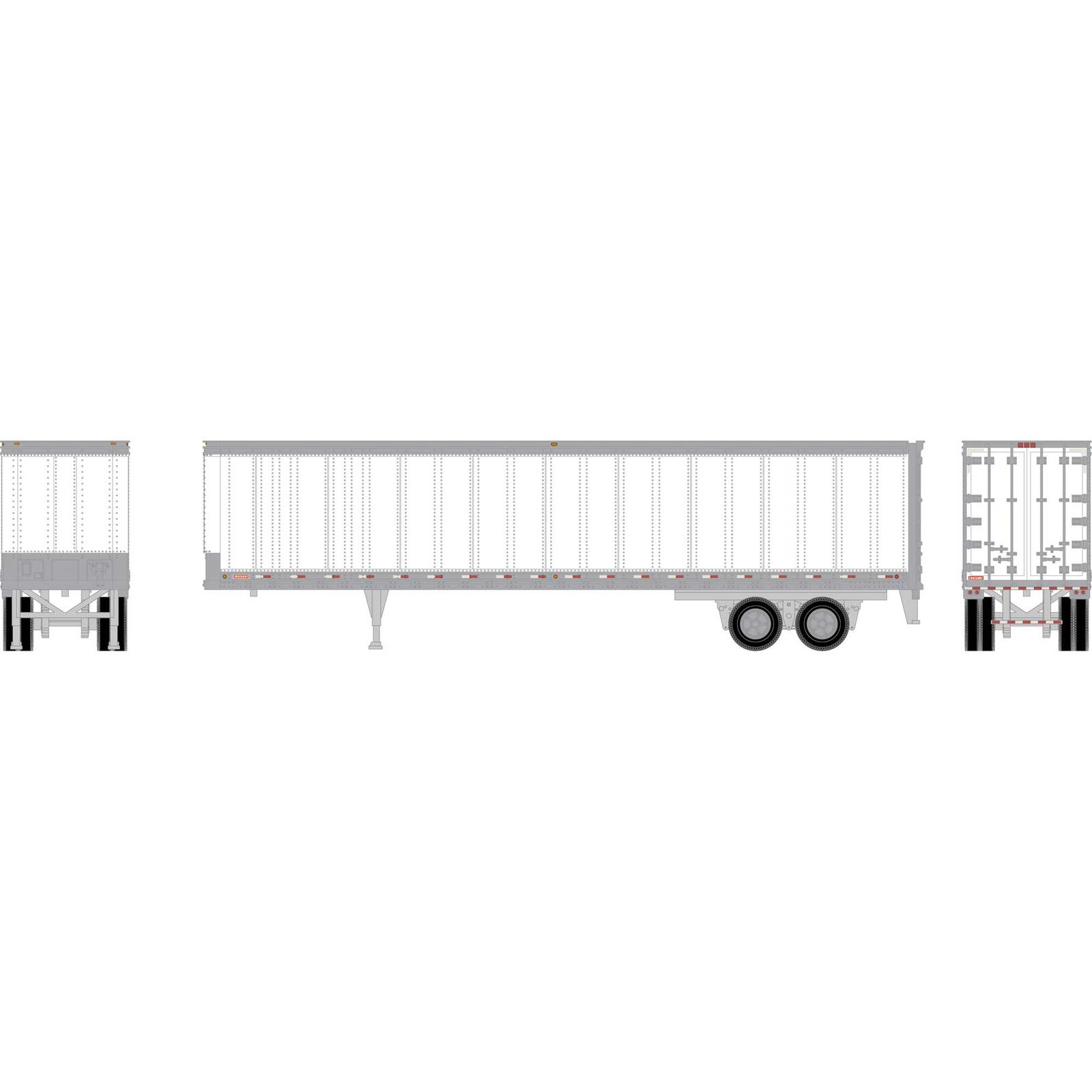 white 45' smooth side trailer