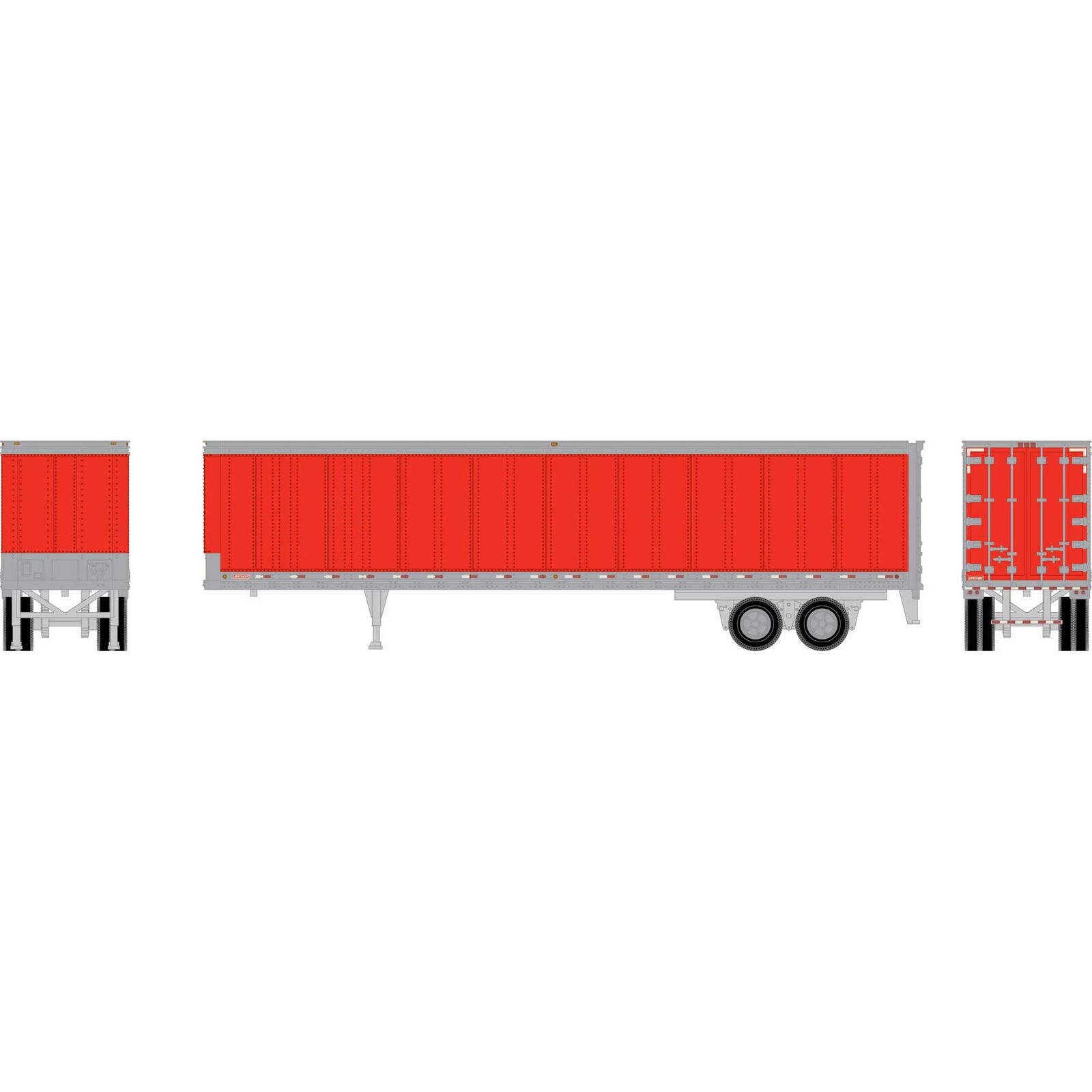 red 45' smooth side trailer