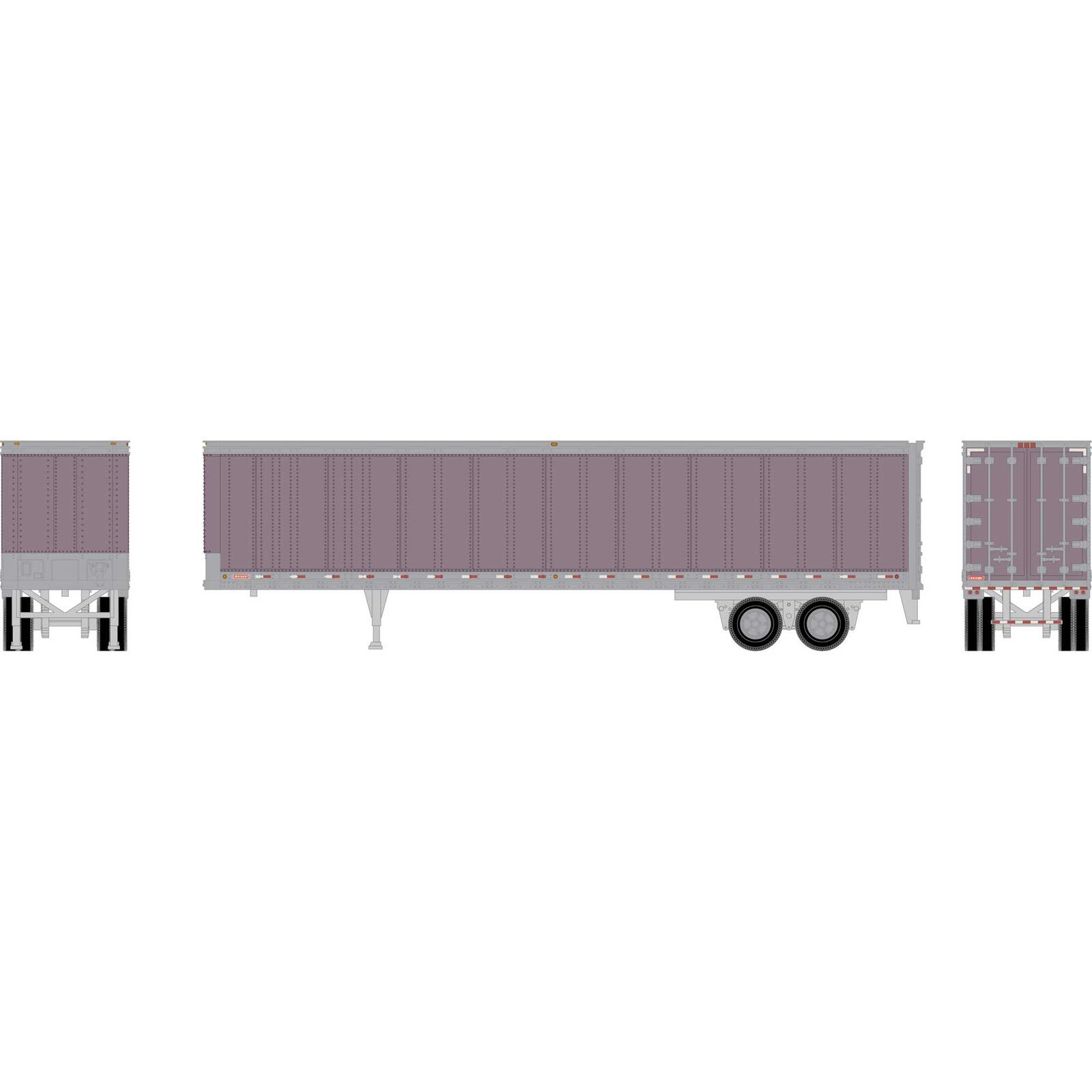 metallic purple 45' smooth side trailer