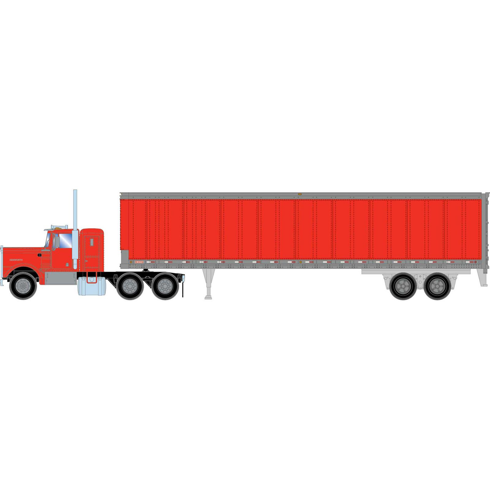 red Kenworth tractor with 45' trailer
