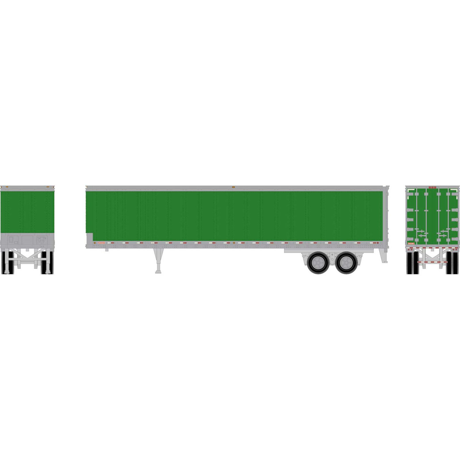 green 45' smooth side trailer