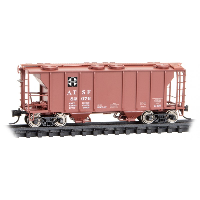 Atchison, Topeka & Santa Fe PS-2 2-Bay Covered Hopper #82076