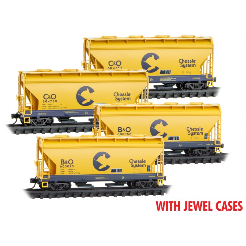 Chessie System Four Car Runner Pack With Jewel Cases