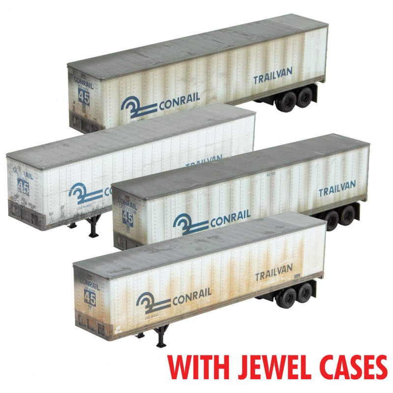 Conrail Trailvan Weathered Four Pack With Jewel Cases