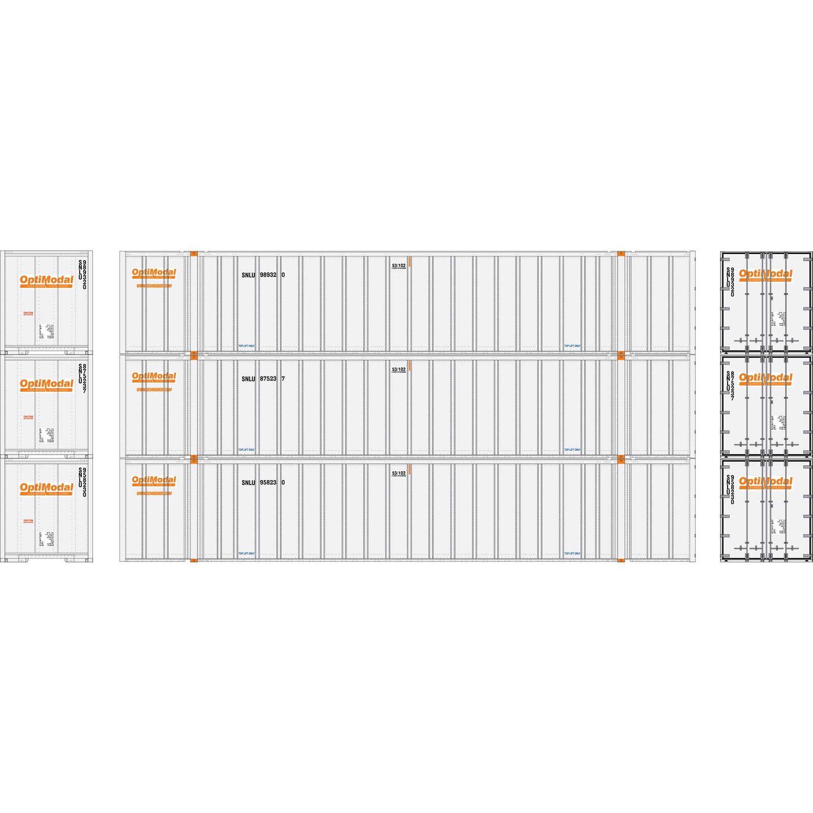 Optimodal 53' Stoughton container 3-pack #1