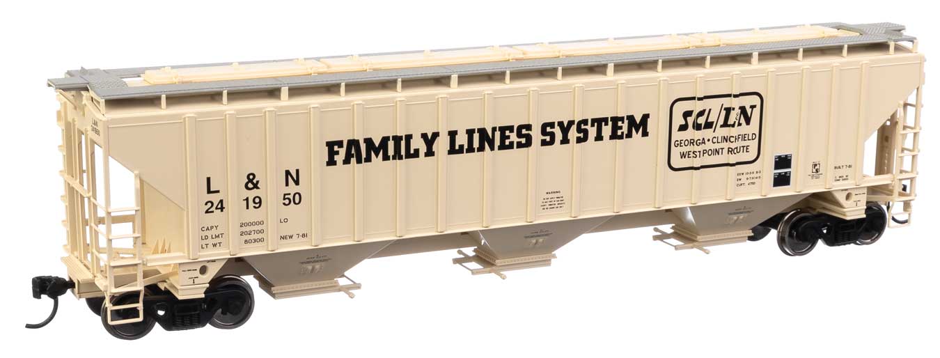 Louisville & Nashville Trinity 4750 3-Bay Covered Hopper #241950