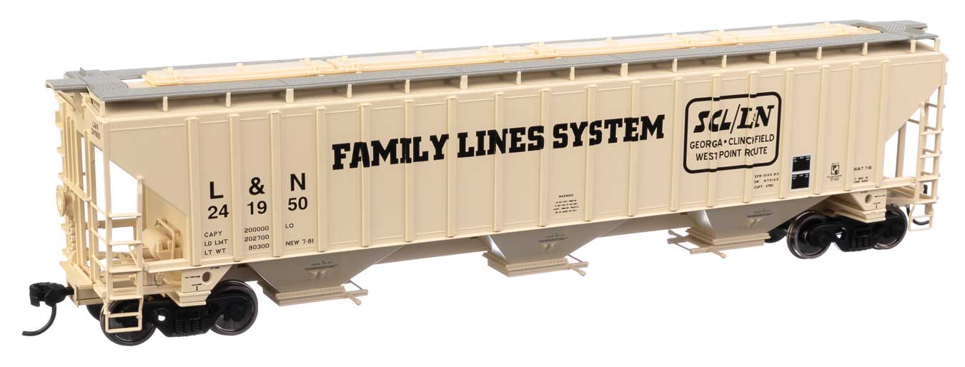 Louisville & Nashville Trinity 4750 3-Bay Covered Hopper #241950