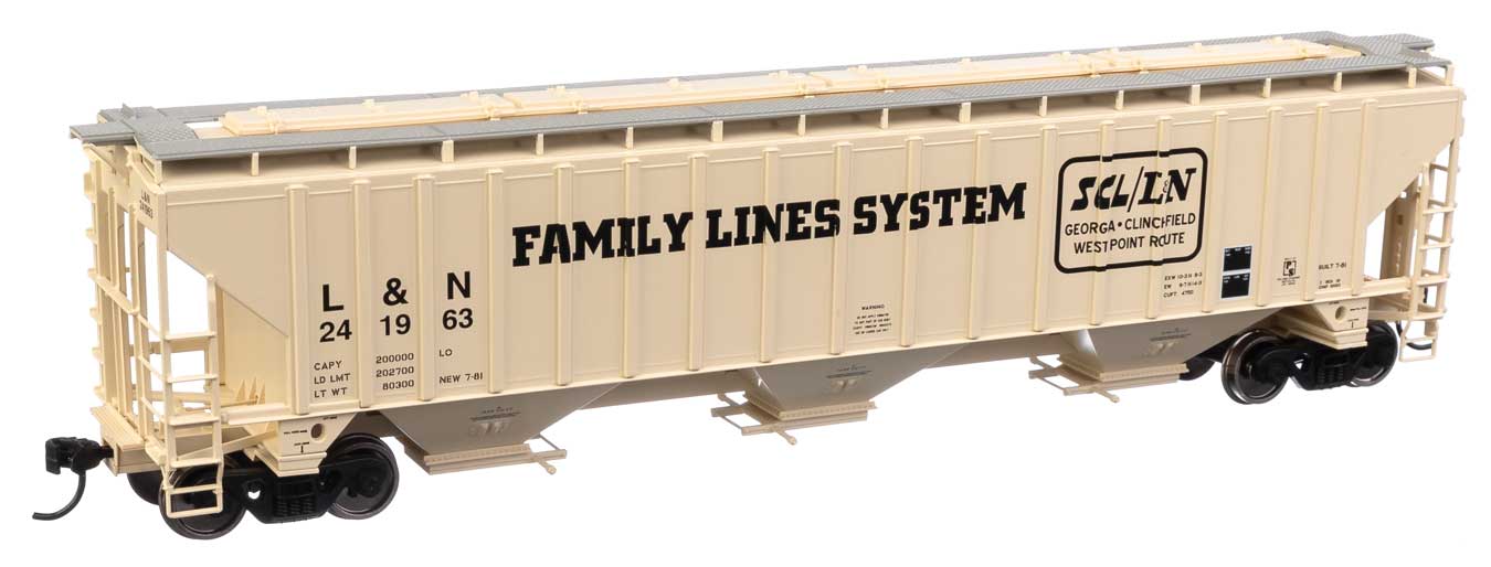Louisville & Nashville Trinity 4750 3-Bay Covered Hopper #241963
