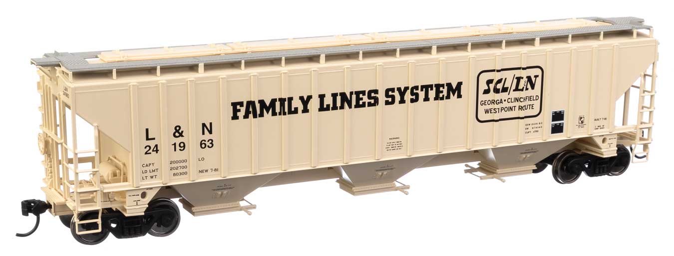 Louisville & Nashville Trinity 4750 3-Bay Covered Hopper #241963