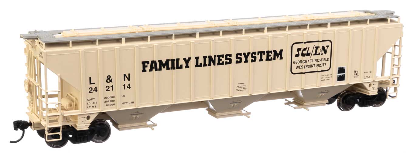 Louisville & Nashville Trinity 4750 3-Bay Covered Hopper #242114