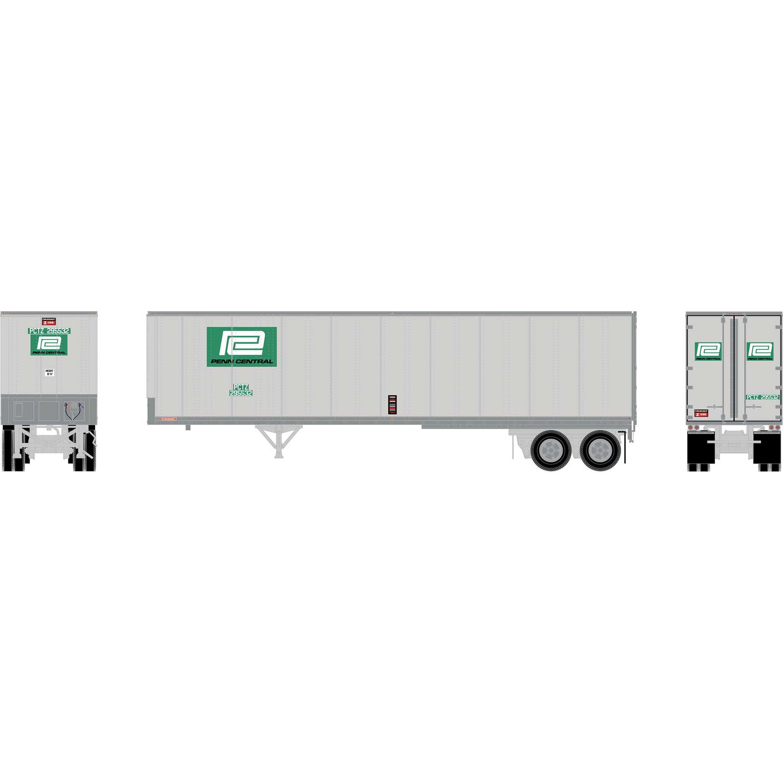 Penn Central 40' smooth side Z-Van trailer #295532