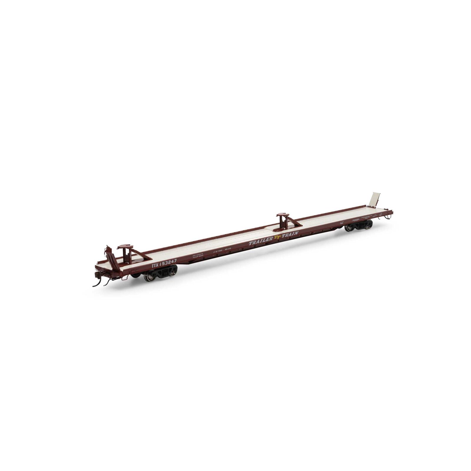 Trailer Train (brown) F89F 89' flatcar #153247
