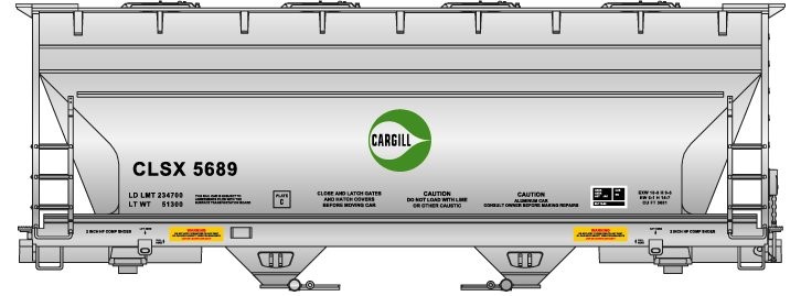 Cargill 2-Bay ACF Covered Hopper