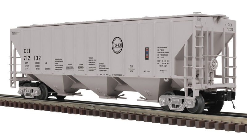 Chicago & Eastern Illinois PS2-CD high side covered hopper #712215