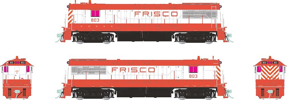 Frisco (Mandarin Orange Scheme) high hood GE U25B #803