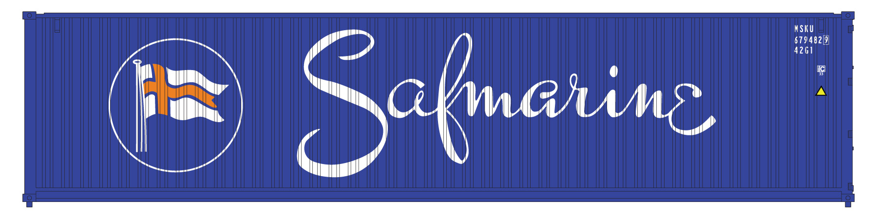 Safmarine 40' magnetic intermodal container 2-pack