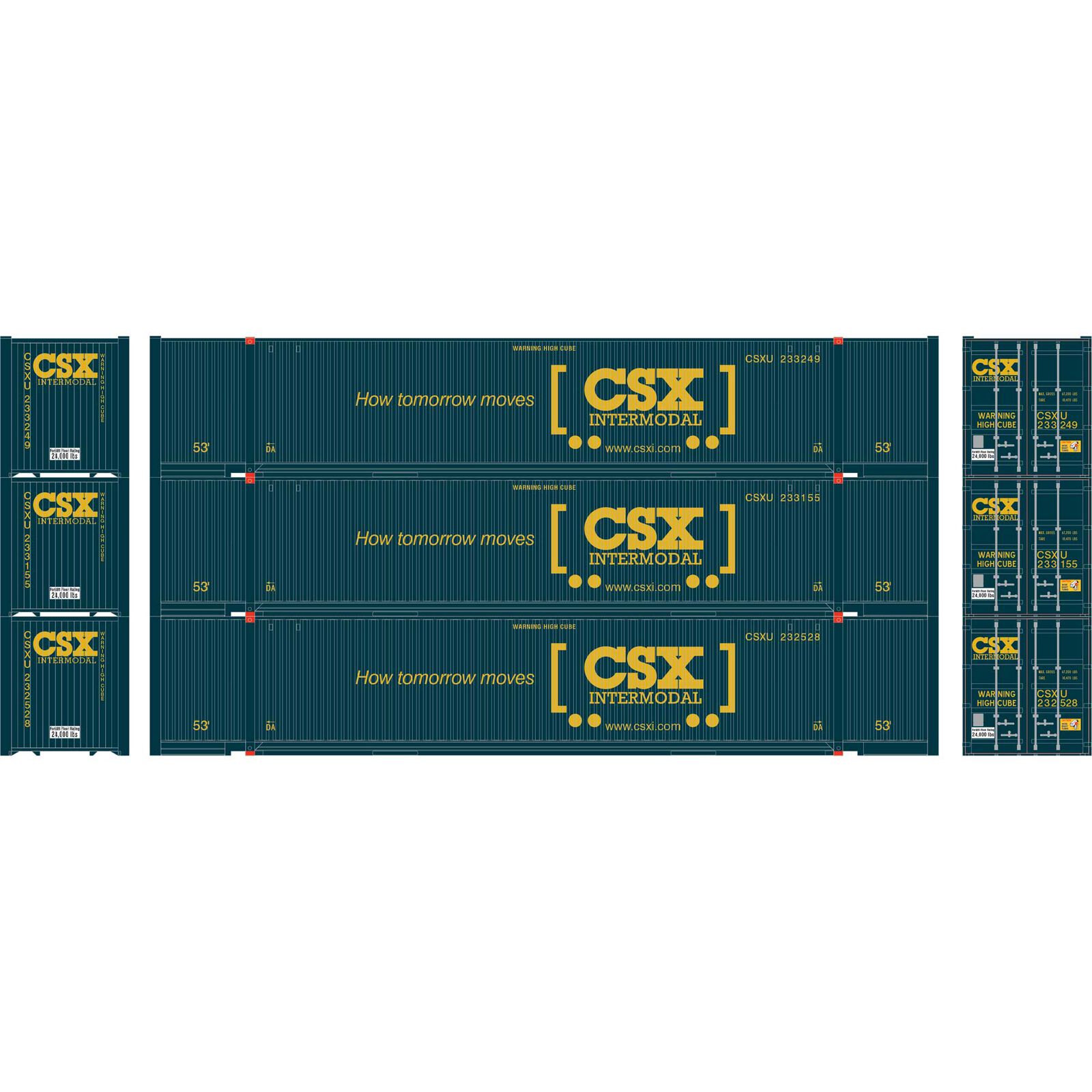 CSX 53' Jindo Container 3-Pack #1