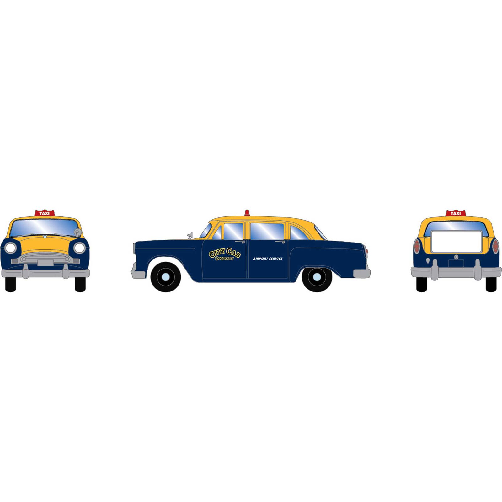 1950's Sedan City Cab Company Car