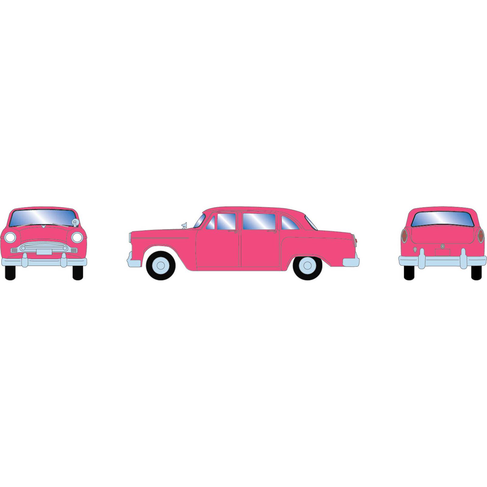 1950's Sedan Pink Car