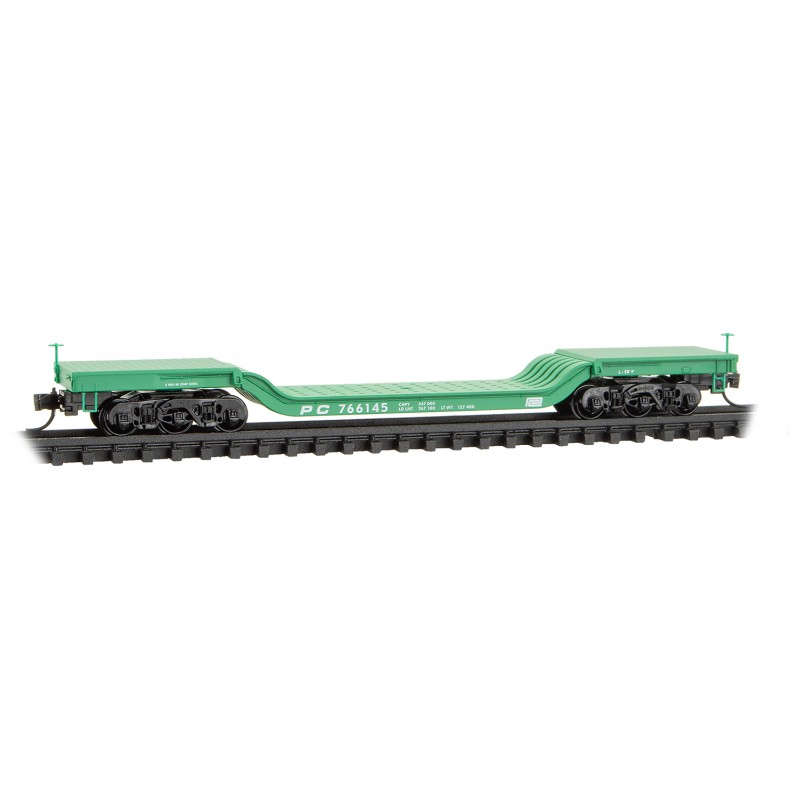Penn Central Heavyweight Depressed-Center Flat Car #766145