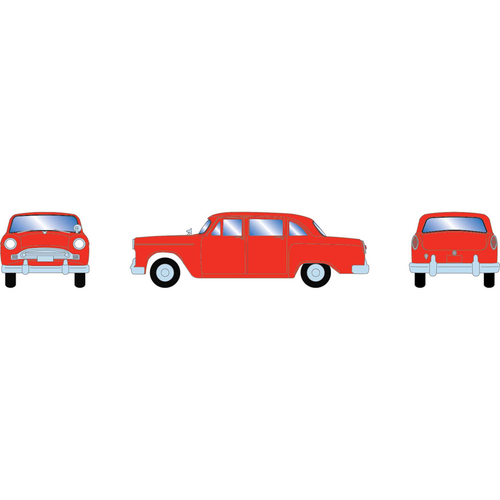 1950's Sedan Red Car