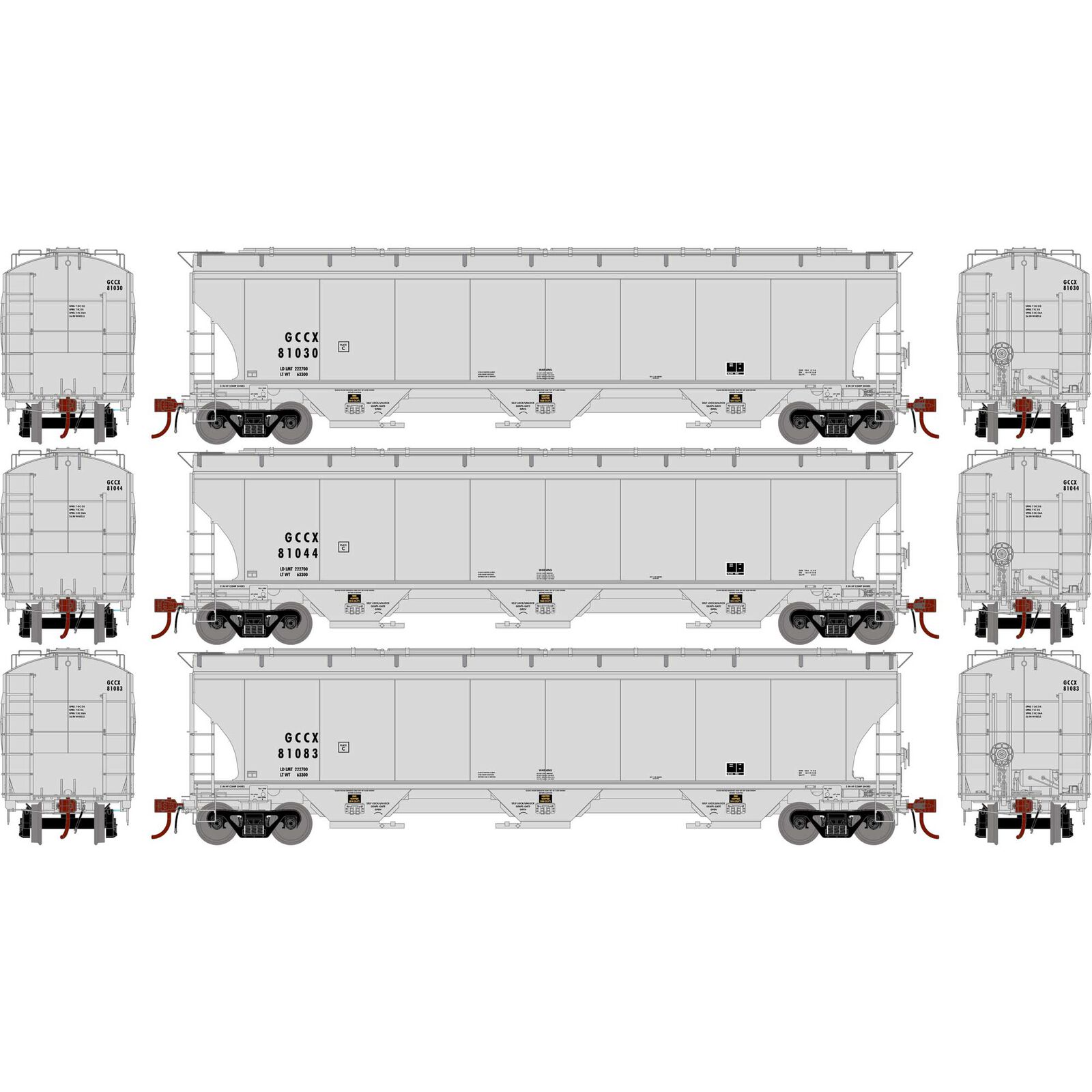 General American Marks Company Trinity Covered Hopper 3-Pack #2