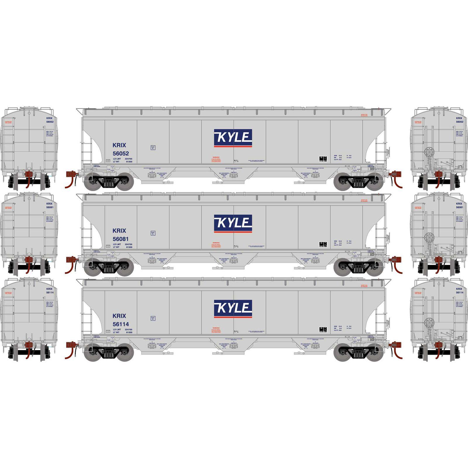 Kyle Railways Trinity Covered Hopper 3-Pack #1