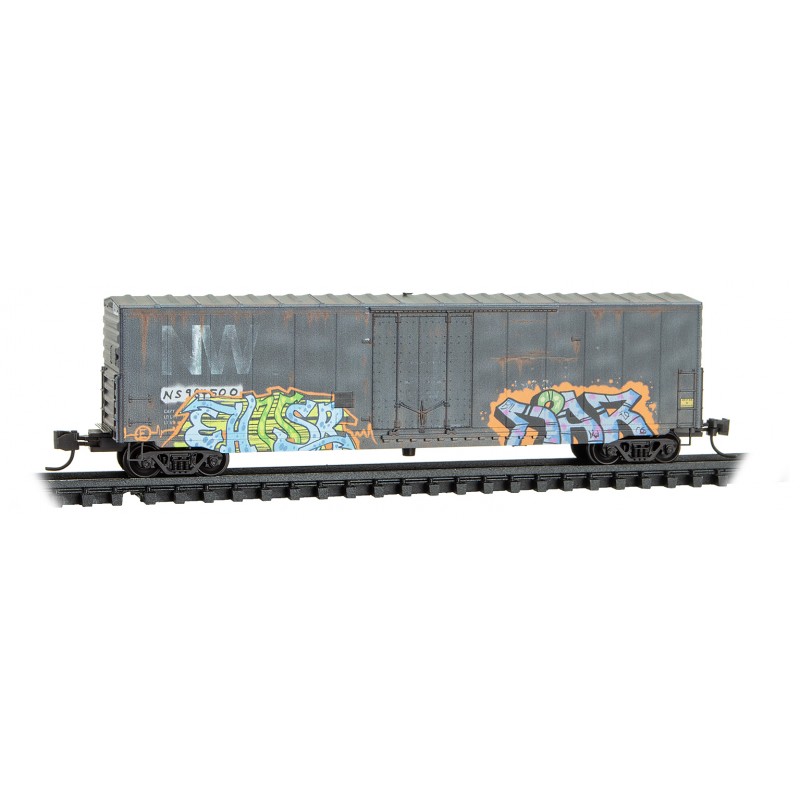 NS (ex-N&W) graffiti car #6 50' standard plug door boxcar #964500