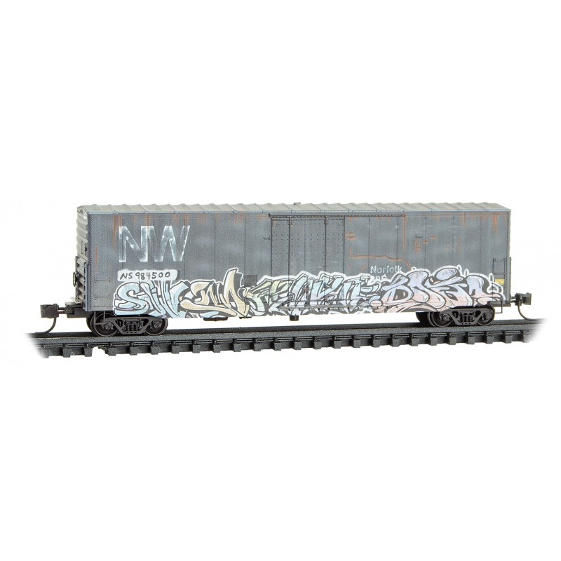 NS (ex-N&W) graffiti car #6 50' standard plug door boxcar #964500