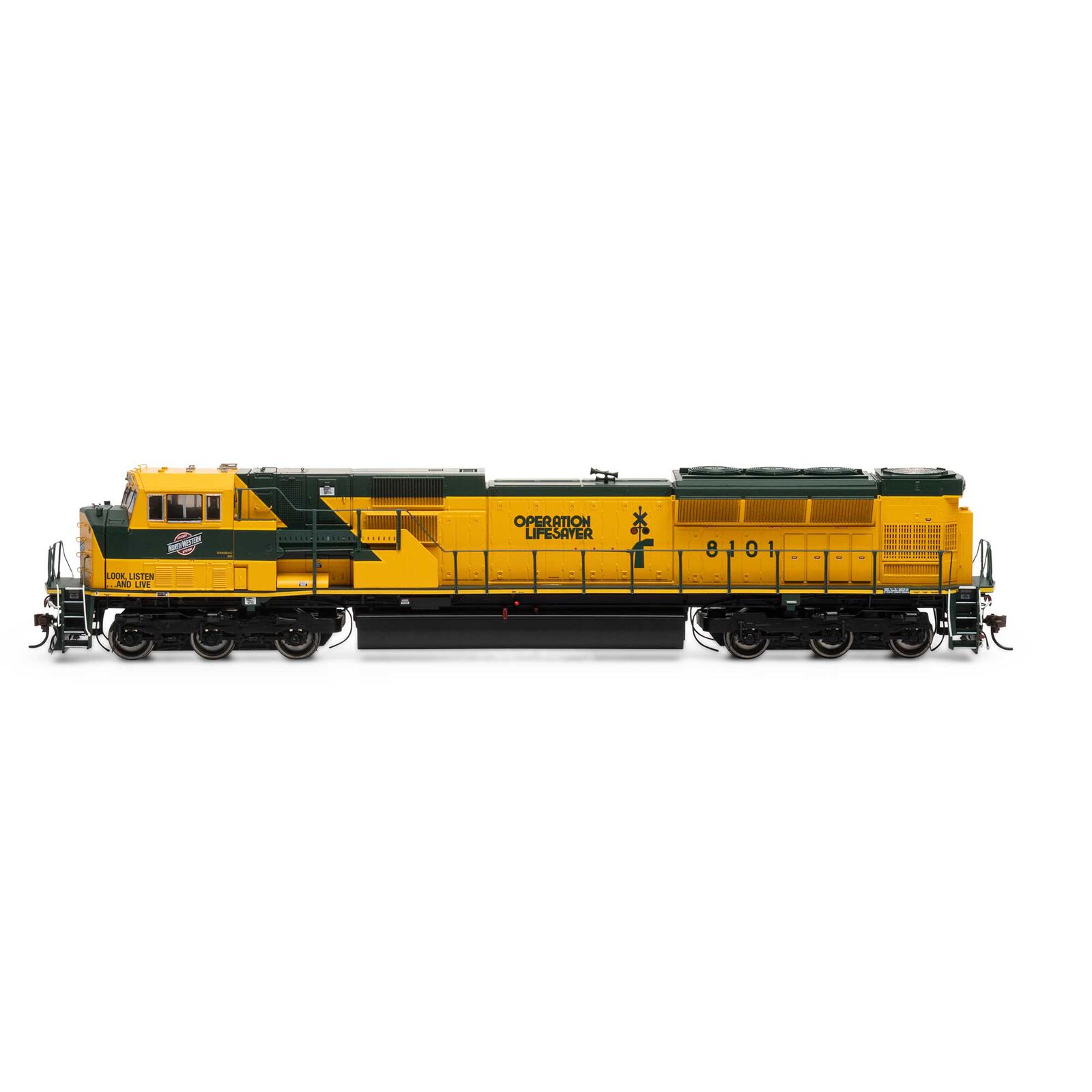 Chicago & North Western SD80MAC #8101 with Tsunami2